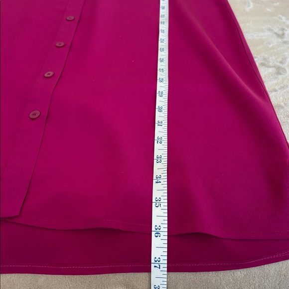 Diane Von Furstenberg Prita Silk Button Down Dress Fuschia Pink Size 6 - Picture 13 of 13